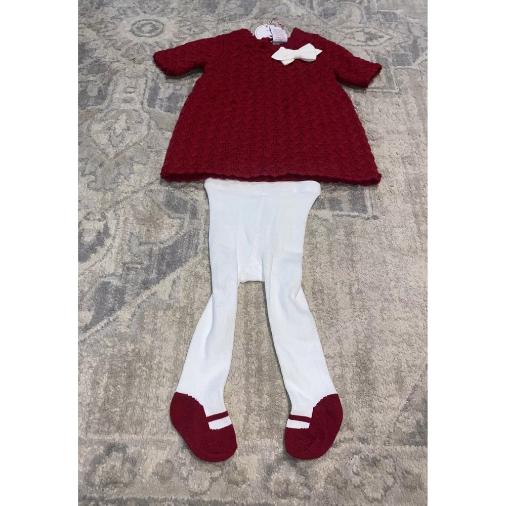 Tahari Baby‎ Girl Sweater Dress & Tights 2 Piece Set 3-6 Month 3M-6M  NWT